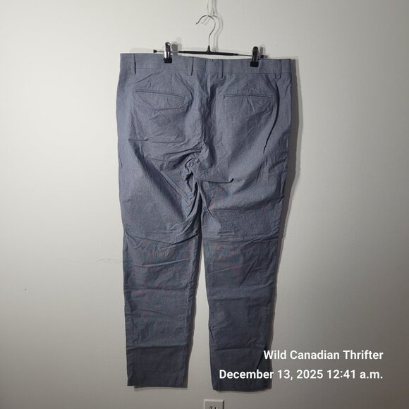 Tristan 36 Light Gray Dress Pants Cotton Flat Front Tailored Fit - Picture 5 of 5